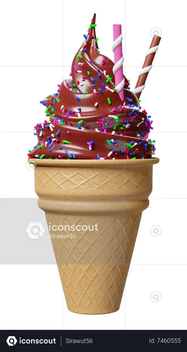 Ice Cream Cone  3D Icon