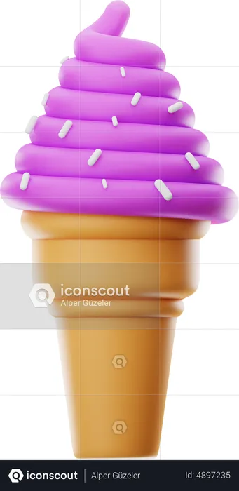 Ice Cream Cone  3D Icon