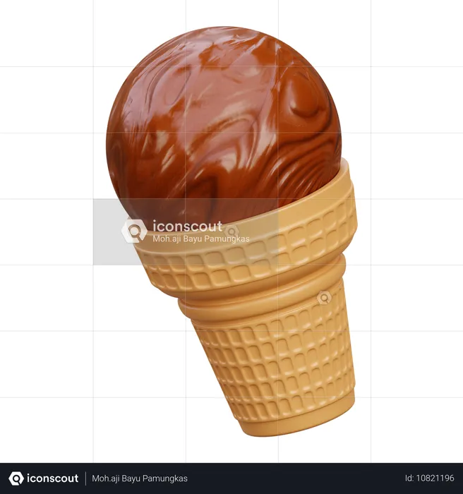 Ice Cream Cone  3D Icon