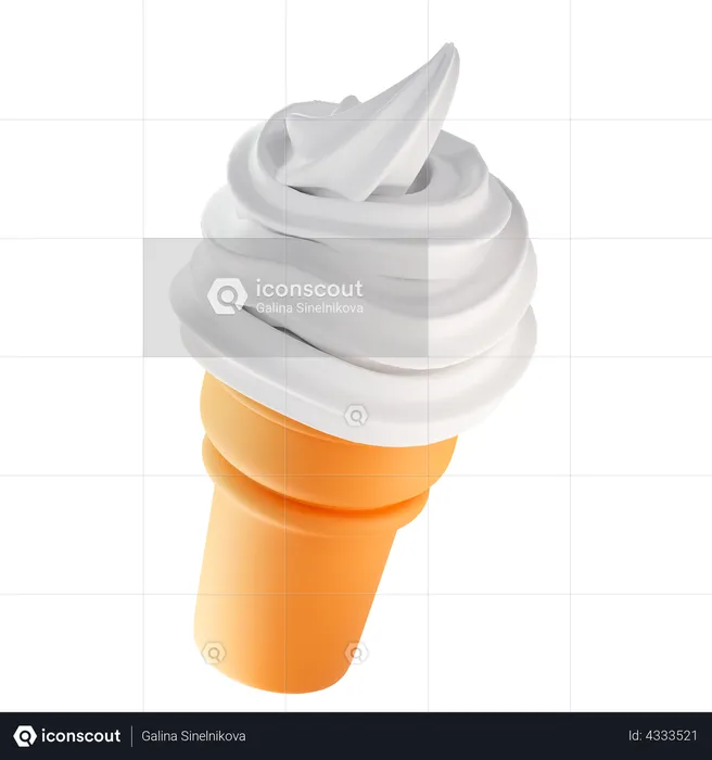 Ice cream cone  3D Illustration