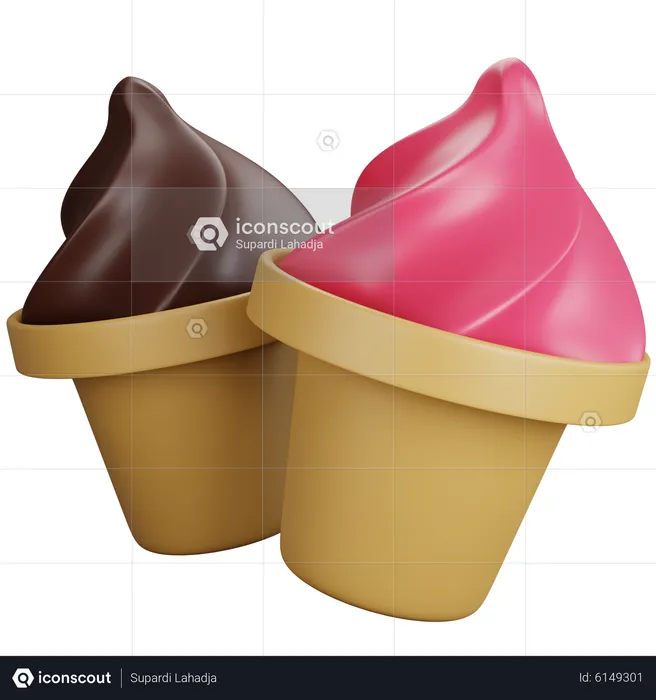 Ice cream cones  3D Icon