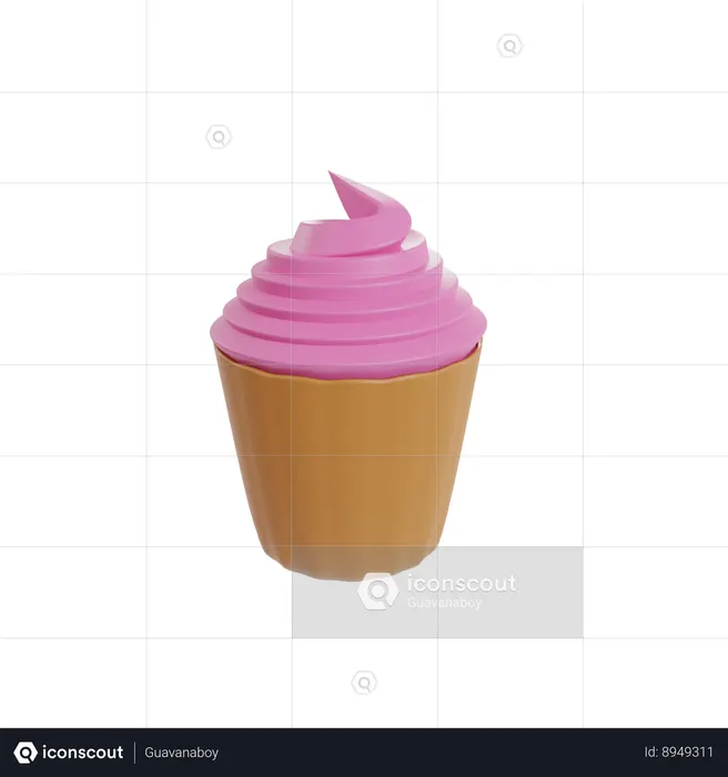 Ice Cream Cup  3D Icon