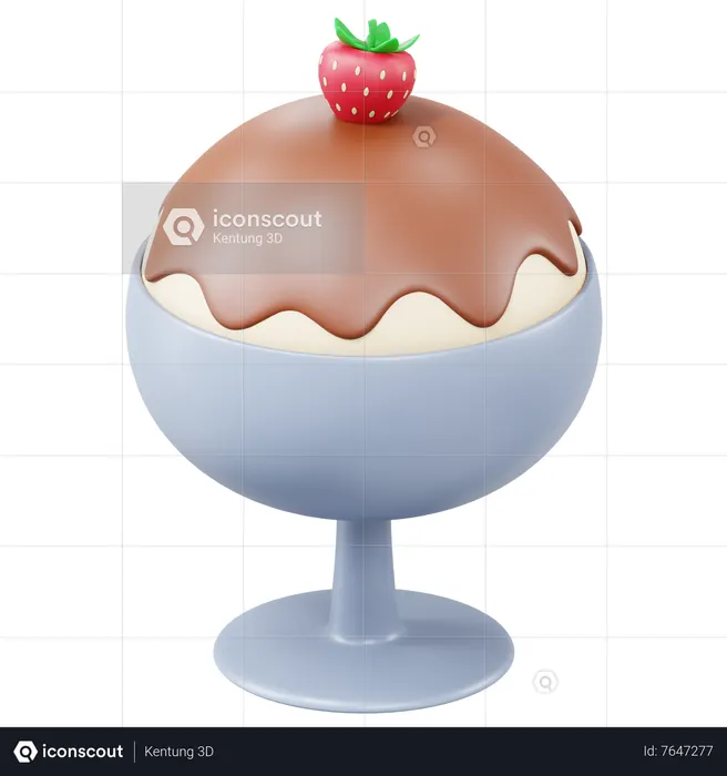 Ice Cream Cup  3D Icon