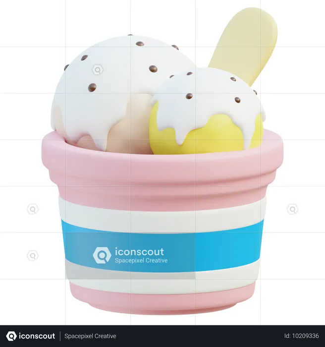 Ice Cream Cup  3D Icon