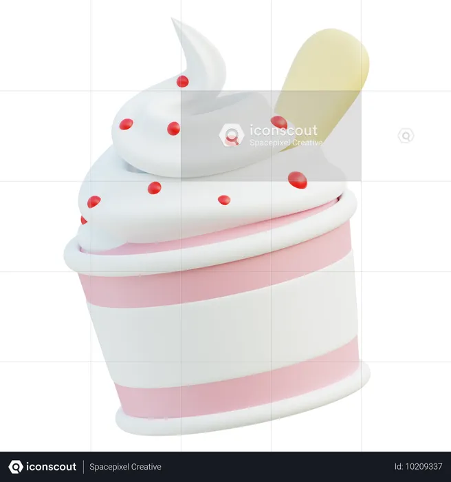 Ice Cream Mug  3D Icon