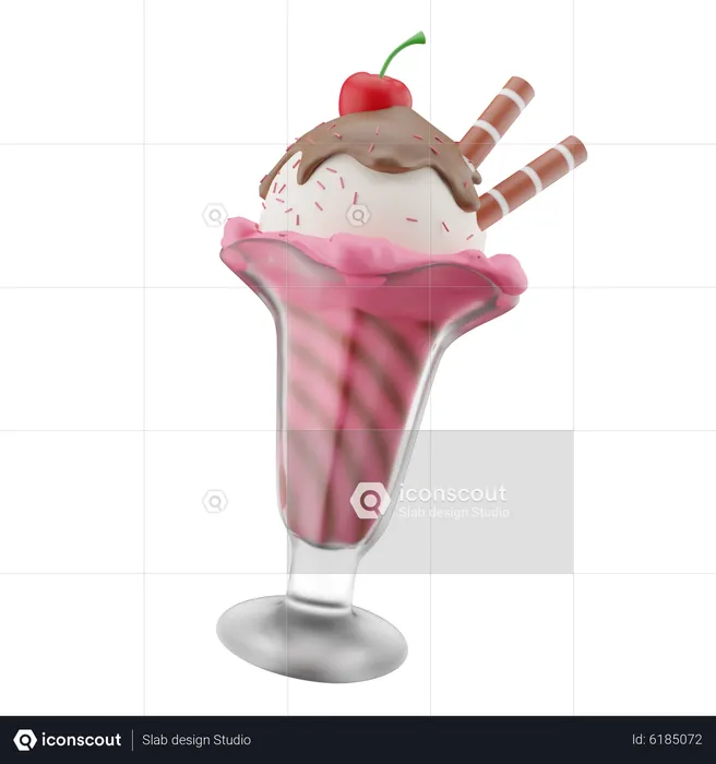 Ice Cream Mug  3D Icon