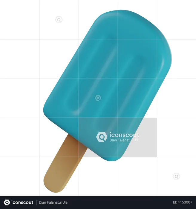Ice Cream Popsicle  3D Illustration
