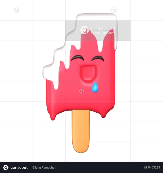 Ice Cream Salivating Emoji 3D Icon