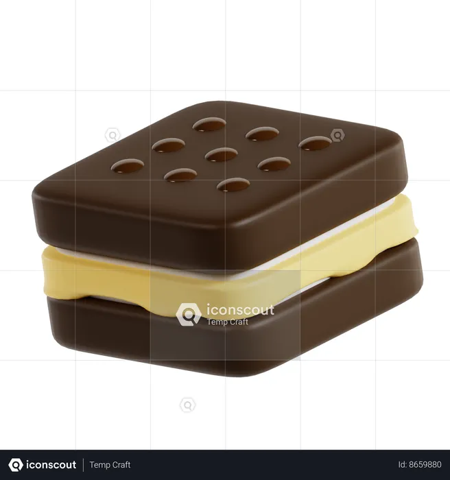 Ice Cream Sandwich  3D Icon