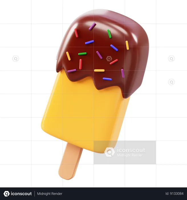 Ice Cream Sprinkles  3D Icon