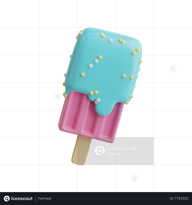 Ice Cream Stick  3D Icon