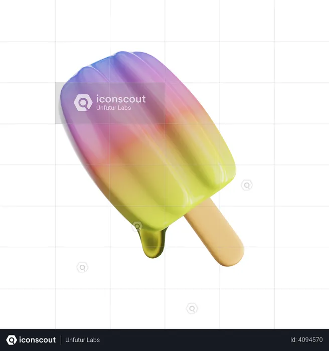 Ice Cream Stick  3D Illustration