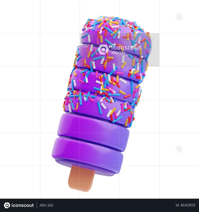 Ice Cream Stick  3D Illustration