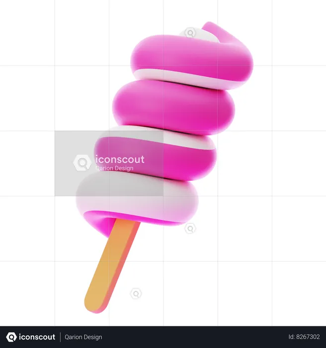 Ice Cream Swirl  3D Icon