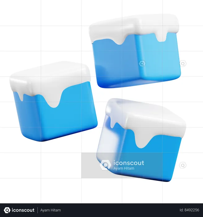 Ice cube  3D Icon
