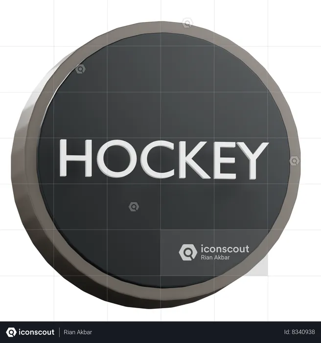 Ice Hockey  3D Icon