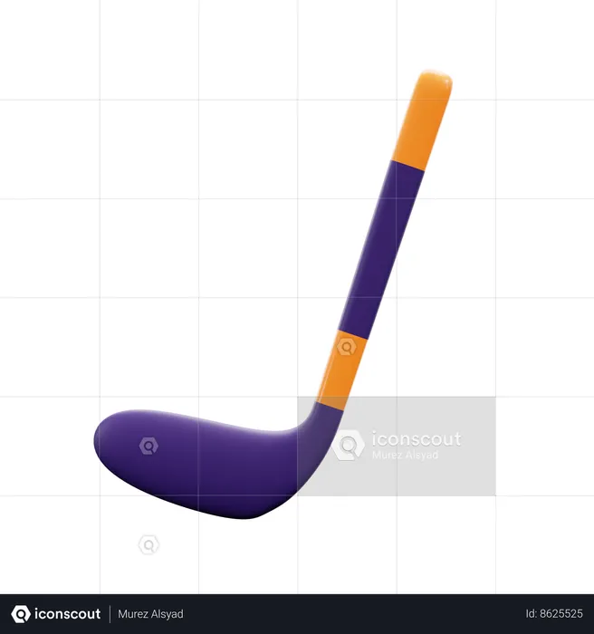 Ice Hockey Stick  3D Icon