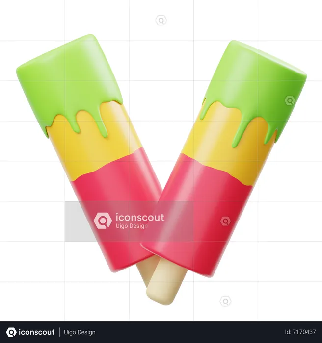 Ice Lolly  3D Icon