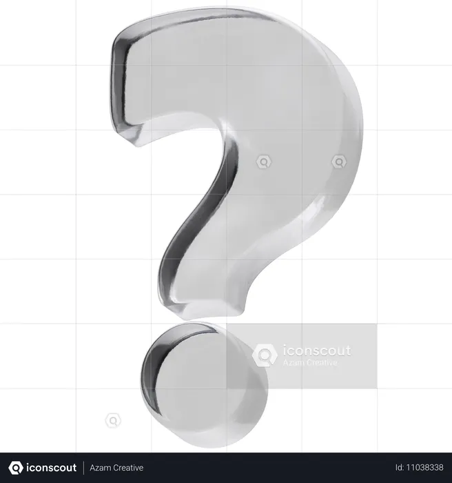 Ice Question Mark  3D Icon