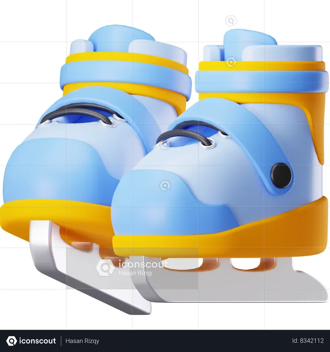 Ice Skate Boots  3D Icon
