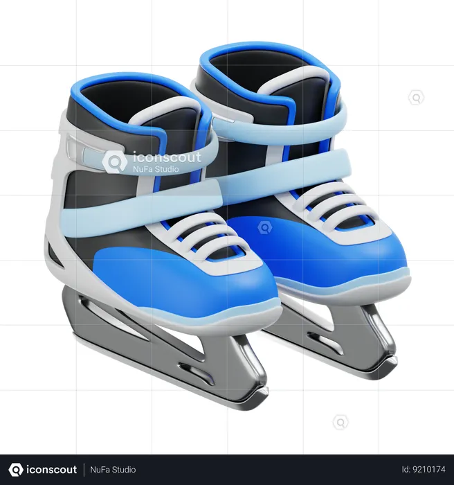 Ice Skates  3D Icon