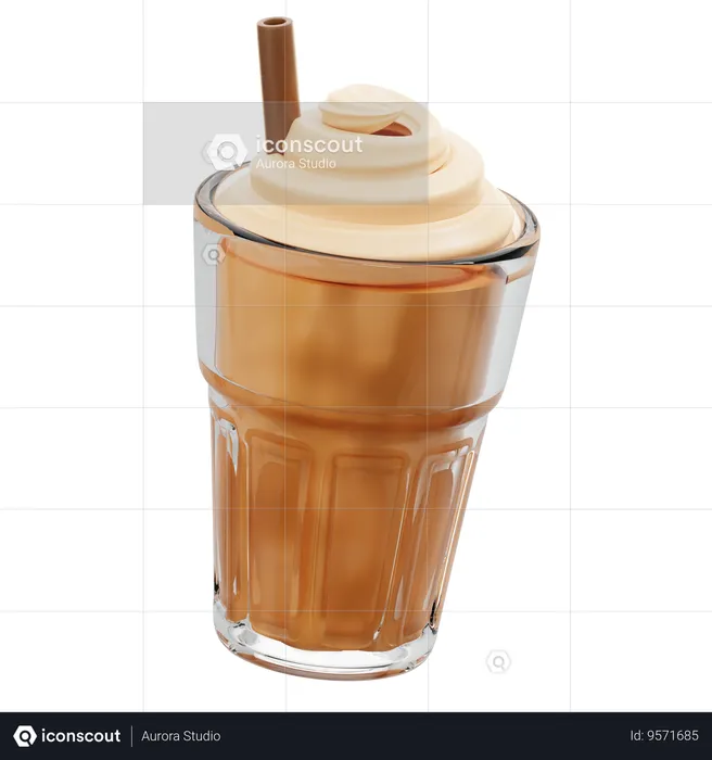 Iced Coffee Float  3D Icon