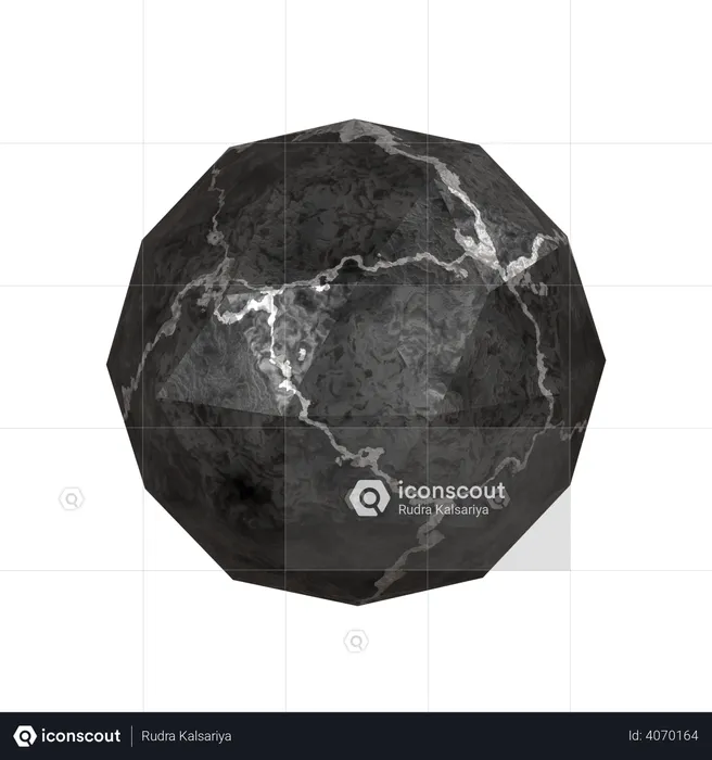 Ico Sphere  3D Illustration