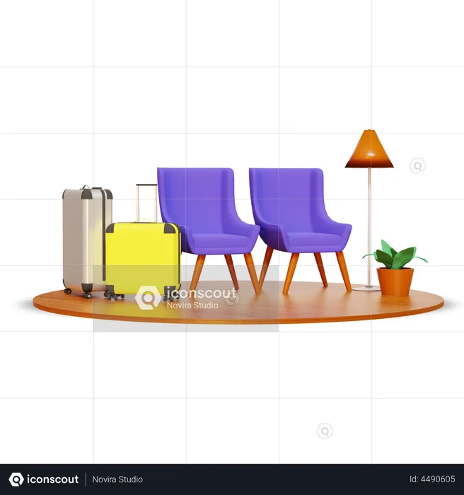 Ícone 3D de férias de verão  3D Illustration