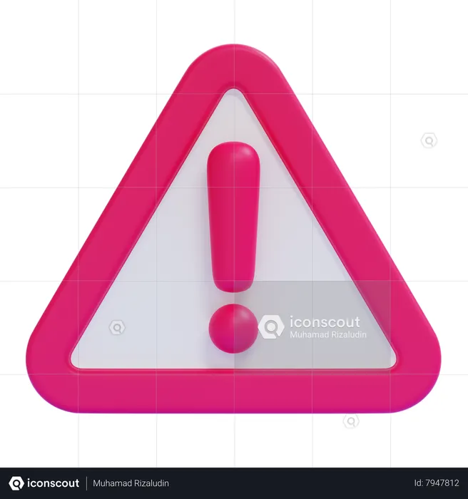 Ícone de alerta  3D Icon