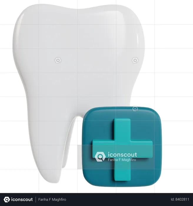 Ícone de dente de atendimento odontológico  3D Icon