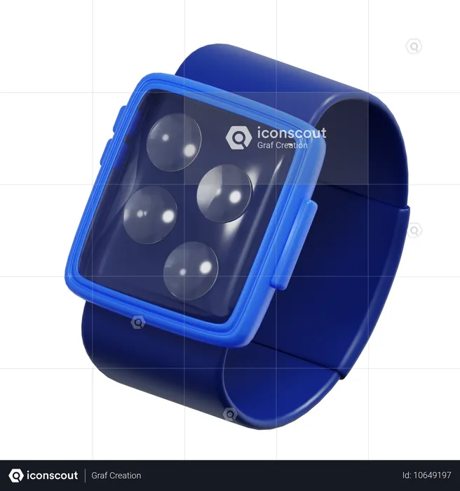 Ícone de Smartwatch para Pagamentos Móveis e Economia Digital  3D Icon