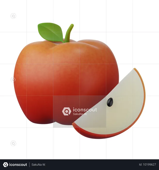 Icône pomme 3d  3D Icon