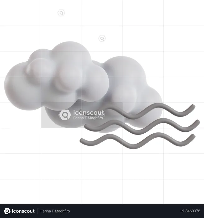 Icono de pronóstico del tiempo brumoso  3D Icon