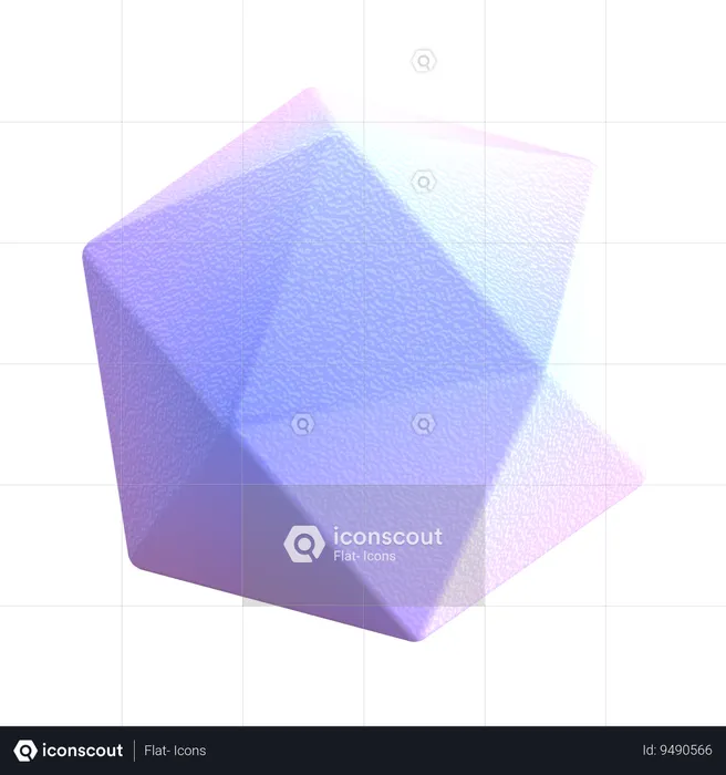 Icosahedron  3D Icon