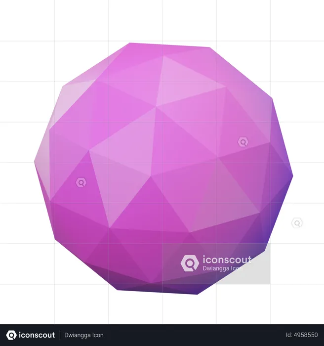 Icosahedron  3D Icon