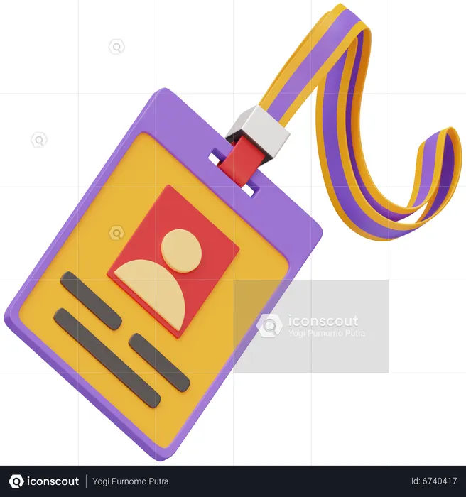 Id Badge Card Holder  3D Icon