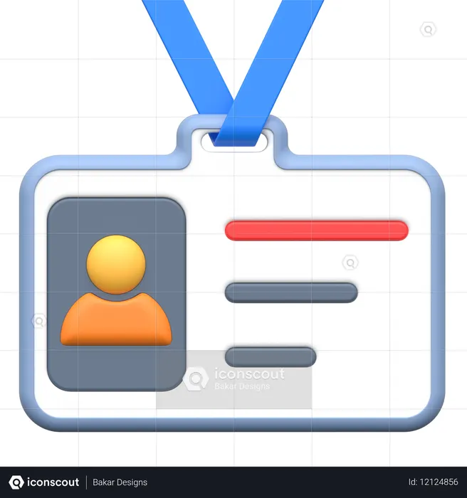 Id Card  3D Icon
