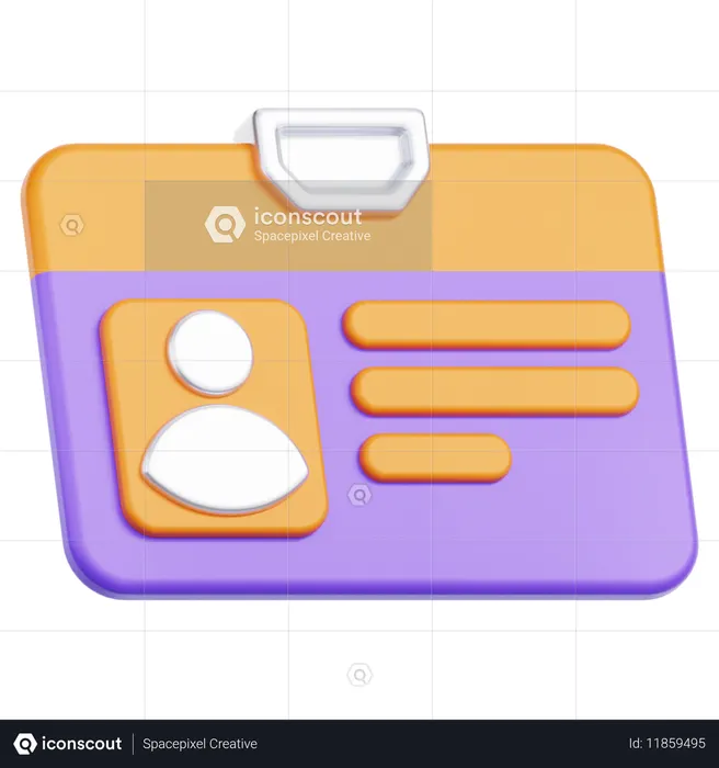 ID Card  3D Icon