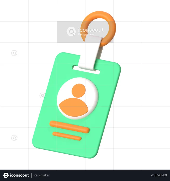 ID card  3D Icon