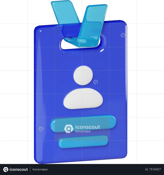 ID Card  3D Icon