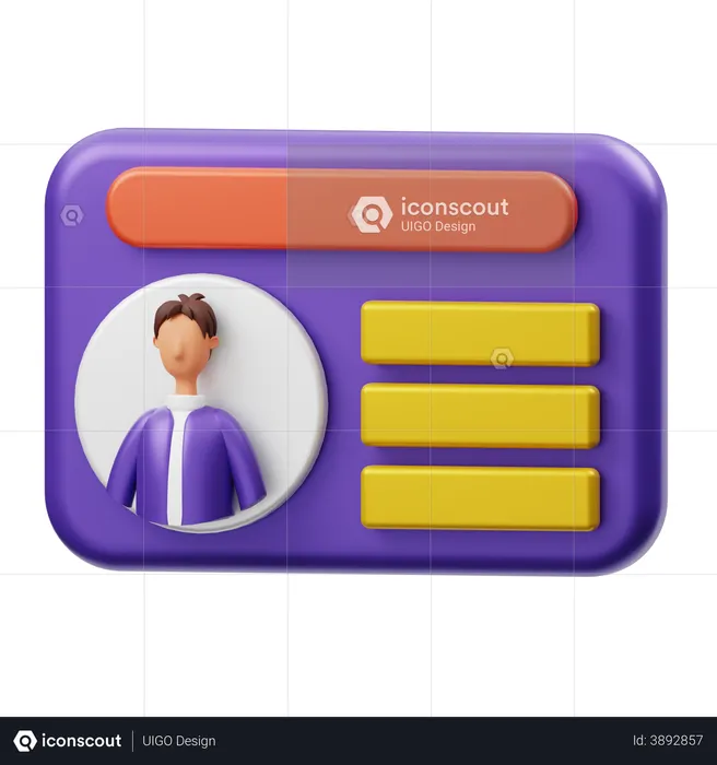 ID Card  3D Illustration