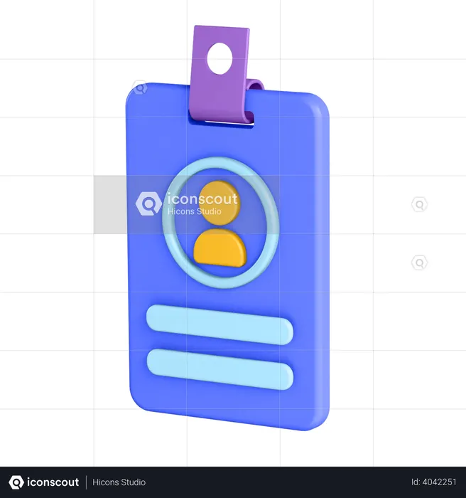 ID Card  3D Illustration