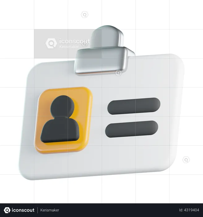 Id Card  3D Icon