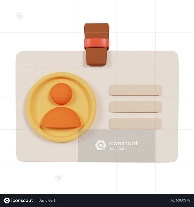 Id Card  3D Icon
