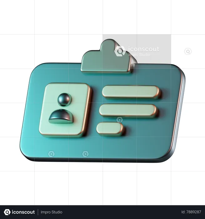 ID Card  3D Icon