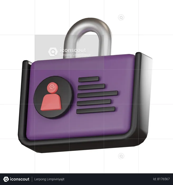 Protection de l'identité  3D Icon