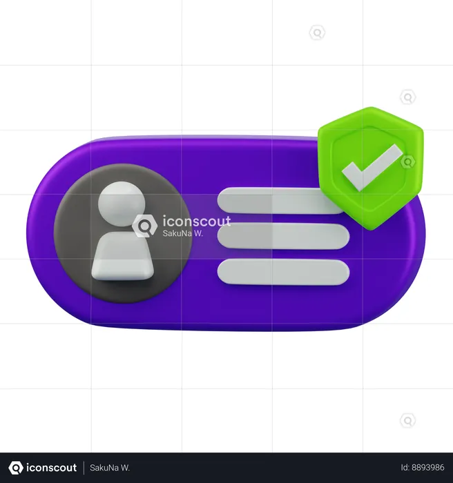 Id Security  3D Icon