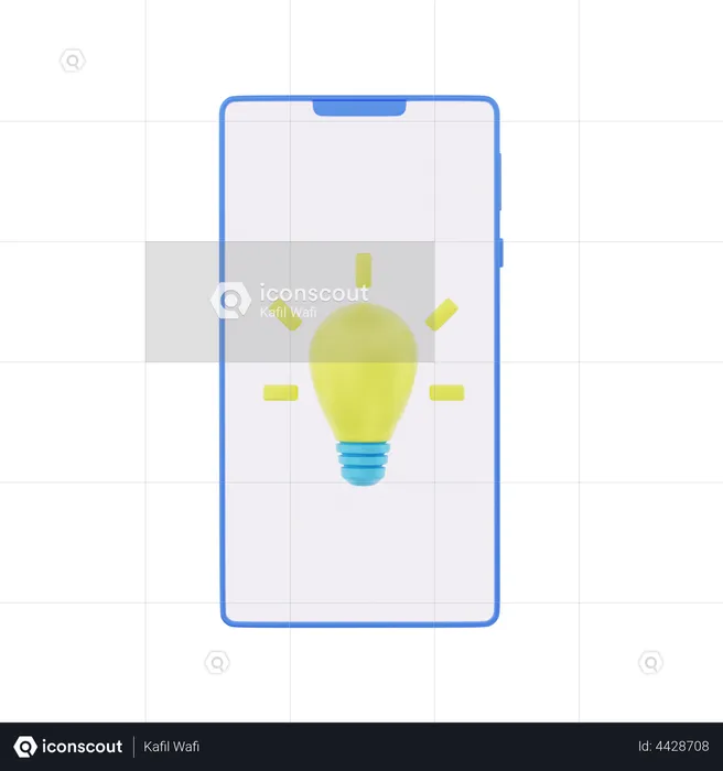 Idea en línea  3D Illustration