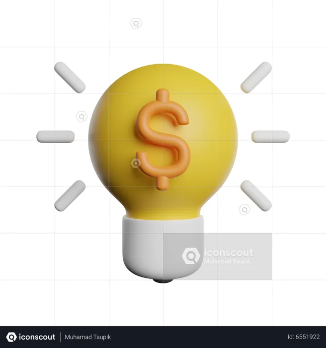 Idea financiera  3D Icon
