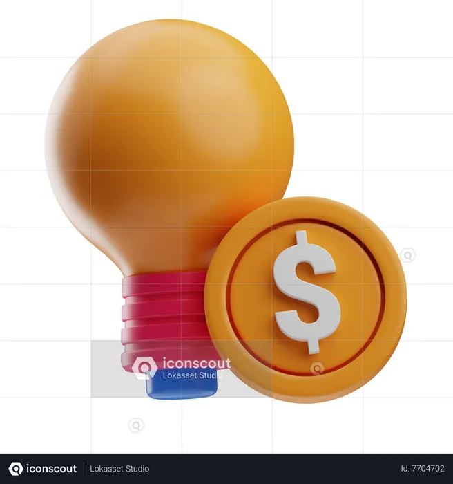 Idea financiera  3D Icon